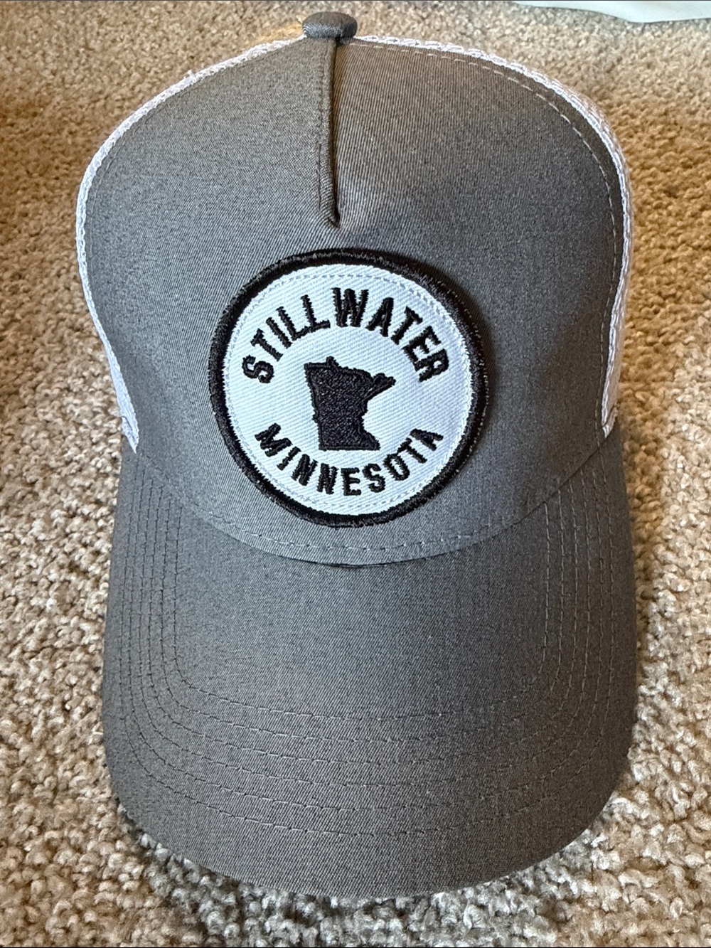 Blue 84 Gray Stillwater Minnesota Trucker Hat